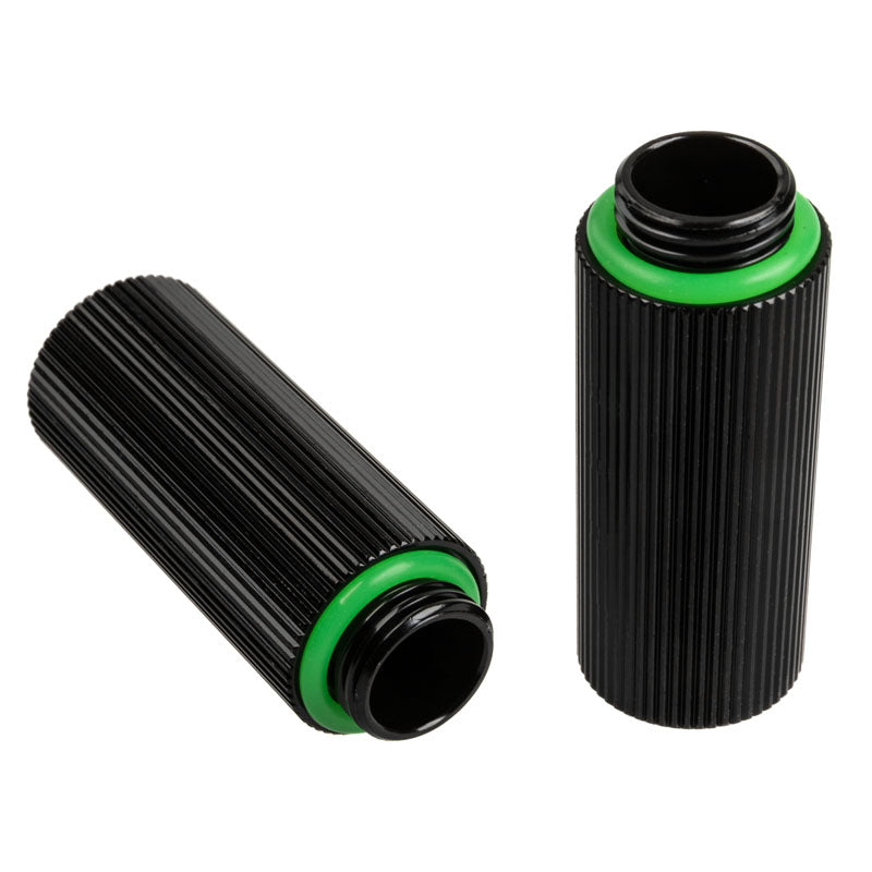 Bitspower Touchaqua Adapter gerade G1/4 Zoll AG auf G1/4 Zoll IG - 2er Pack, 40mm, schwarz