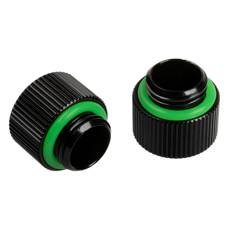Bitspower Touchaqua Adapter gerade G1/4 Zoll AG auf G1/4 Zoll IG - 2er Pack, 10mm, schwarz