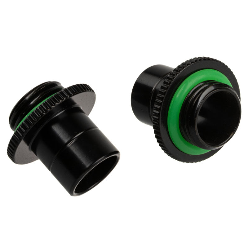 Bitspower Touchaqua Link Adapter Male G1/4 Zoll AG auf Link Tube verstellbar 16-22mm - 2er-Pack, schwarz