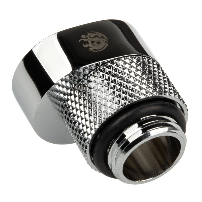 Bitspower X-Cross Adapter G1/4 Zoll AG auf G1/4 Zoll IG - 5mm Versatz, silber