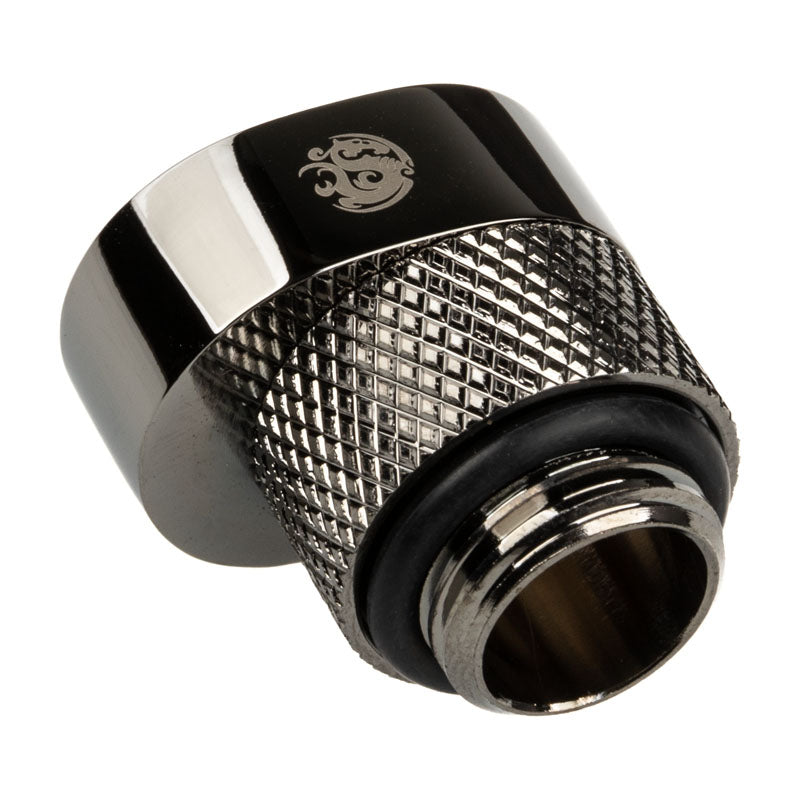 Bitspower X-Cross Adapter G1/4 Zoll AG auf G1/4 Zoll IG - 5mm Versatz, schwarz glänzend