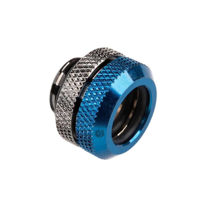 Bitspower Multi-Link Adapter Anschluss gerade G1/4 Zoll AG auf 12mm AD Hardtube - schwarz glänzend/blau