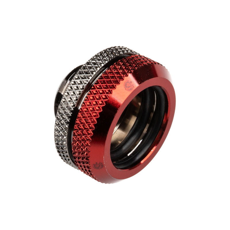 Bitspower Multi-Link Adapter Anschluss gerade G1/4 Zoll AG auf 16mm AD Hardtube - schwarz glänzend/rot