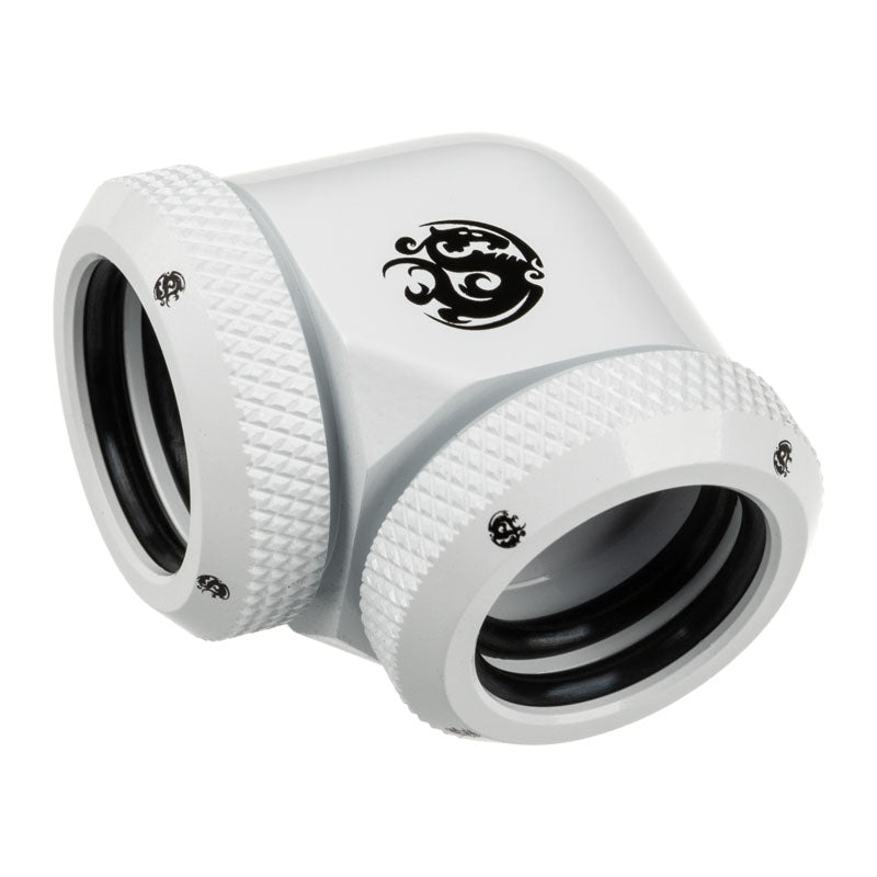 Bitspower Adapter 90 Grad 16mm AD Hardtube auf 16mm AD Hardtube - weiß