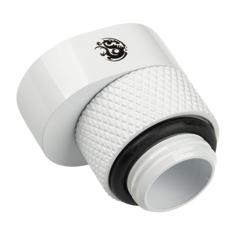 Bitspower X-Cross Adapter G1/4 Zoll AG auf G1/4 Zoll IG - 5mm Versatz, weiß