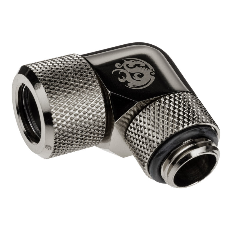 Bitspower Advanced Multi-Link Adapter Anschluss 90 Grad G1/4 Zoll AG auf 12mm AD Hardtube - drehbar, schwarz