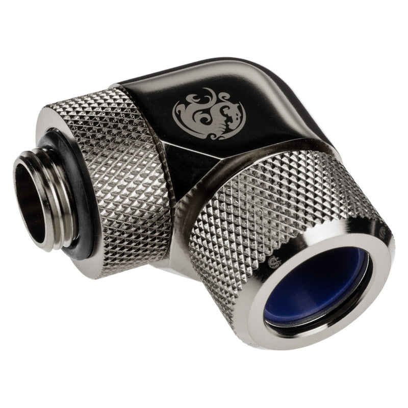 Bitspower Advanced Multi-Link Adapter Anschluss 90 Grad G1/4 Zoll AG auf 14mm AD Hardtube - drehbar, schwarz