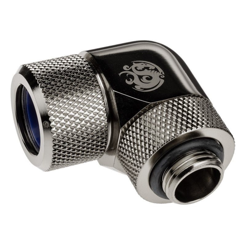 Bitspower Advanced Multi-Link Adapter Anschluss 90 Grad G1/4 Zoll AG auf 14mm AD Hardtube - drehbar, schwarz