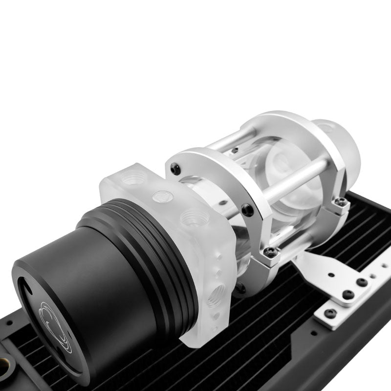 Singularity Computers Protium Ausgleichsbehälter 100mm - Acryl, matt transparent, schwarz