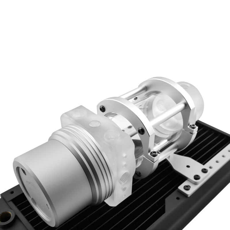 Singularity Computers Protium Ausgleichsbehälter 100mm - Acryl, matt transparent, silber