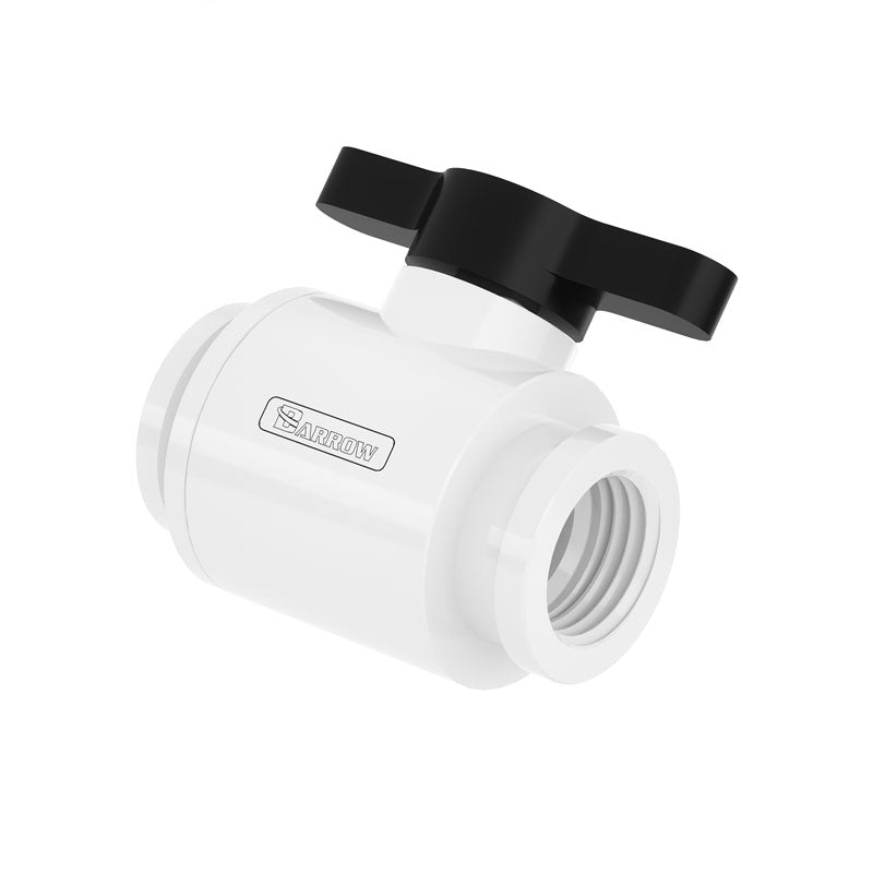 Barrow Ball Valve (10mm) G1/4 Zoll Kugelhahn, weiß - schwarz