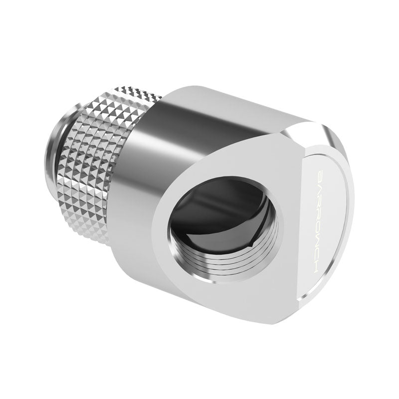 Barrow Adapter 45 Grad G1/4 Zoll AG auf G1/4 Zoll IG - drehbar, silber