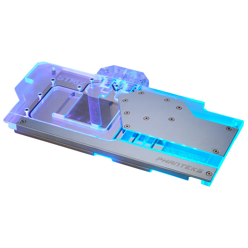 PHANTEKS Glacier G6000 STRIX GPU Water Block, ASUS RX 6800/6900 Strix/TUF, D-RGB - mit Backplate, chrome