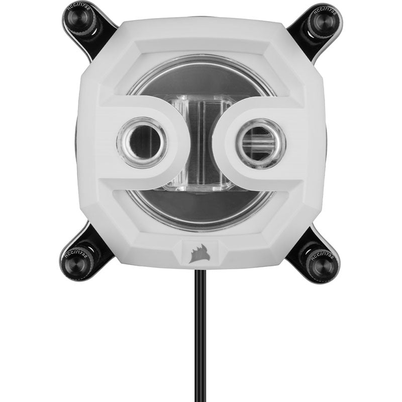 K Corsair Hydro X Series XC7 RGB PRO Water Block cuivre nickel nylon blanc socket AM4