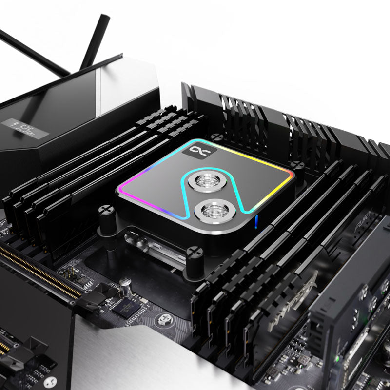 K Alphacool Core 1 Aurora CPU-Kühler, ARGB - Noir