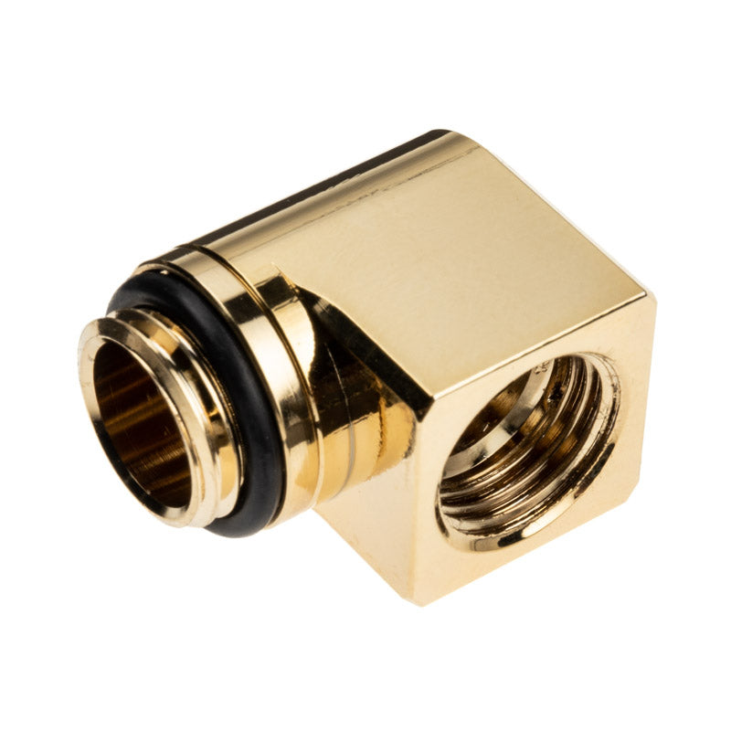 EK Water Blocks EK-Torque Micro Adapter 90 Grad G1/4 Zoll AG auf G1/4 Zoll IG - drehbar, gold