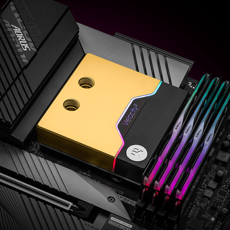 Ek Water Blocks EK-Quantum Velocity² D-RGB - 1700/1851 - nickel + gold