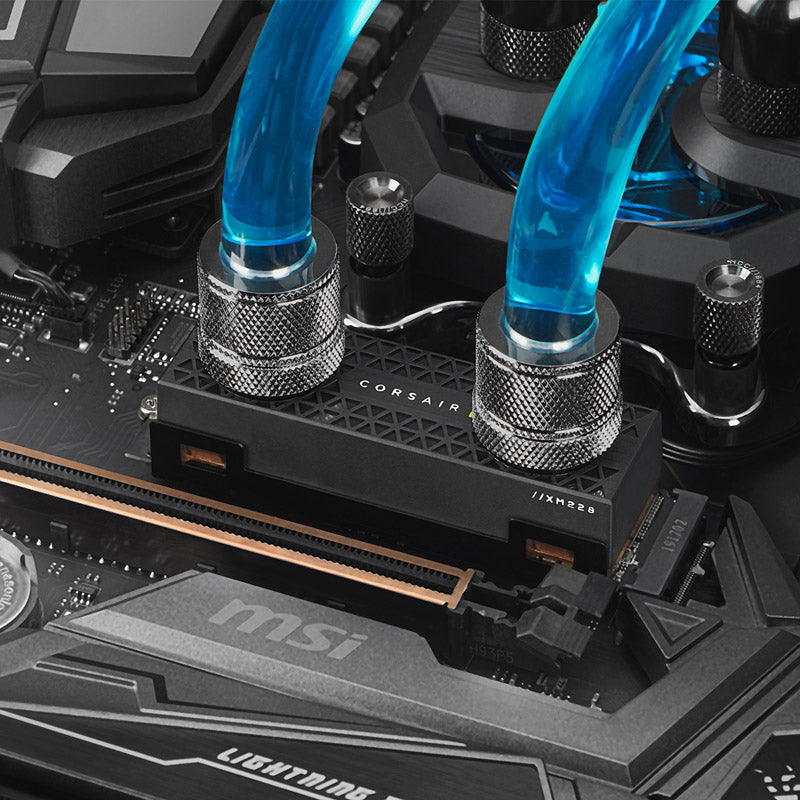 K Corsair Hydro X Series XM2 Bloc de refroidissement liquide M.2 SSD (2280)