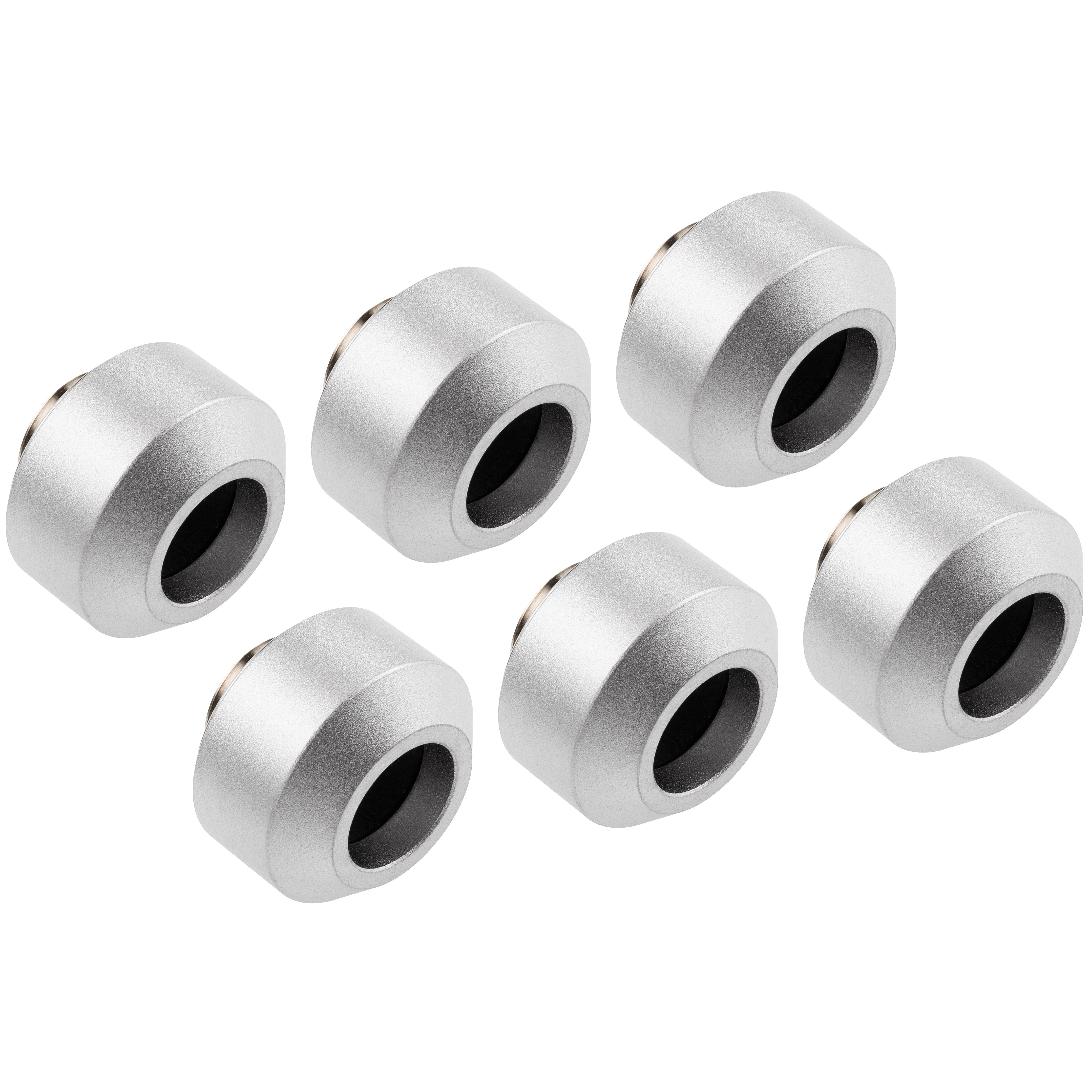Optimus Hardtube Fitting, 12 mm, 6er Pack mit Werkzeug - silber