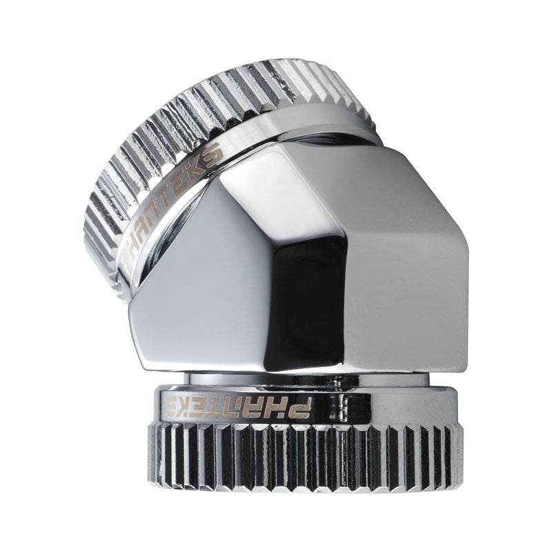 PHANTEKS Glacier Adapter 45 Grad 16mm AD auf 16mm AD Hardtube, chrome silber