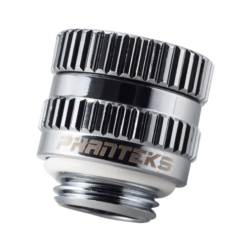 Phanteks Glacier M-F Rotary Adapter Straight G1/4 Inch Male to G1/4 Inch Female, Chrome Silver