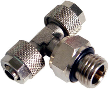 Adapter T-Splitter G1/8 Zoll auf 8/6mm - silber glänzend
