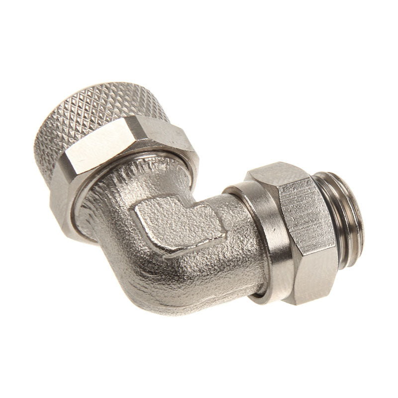 Anschluss 90 Grad G1/4 Zoll auf 13/10mm - silber glänzend