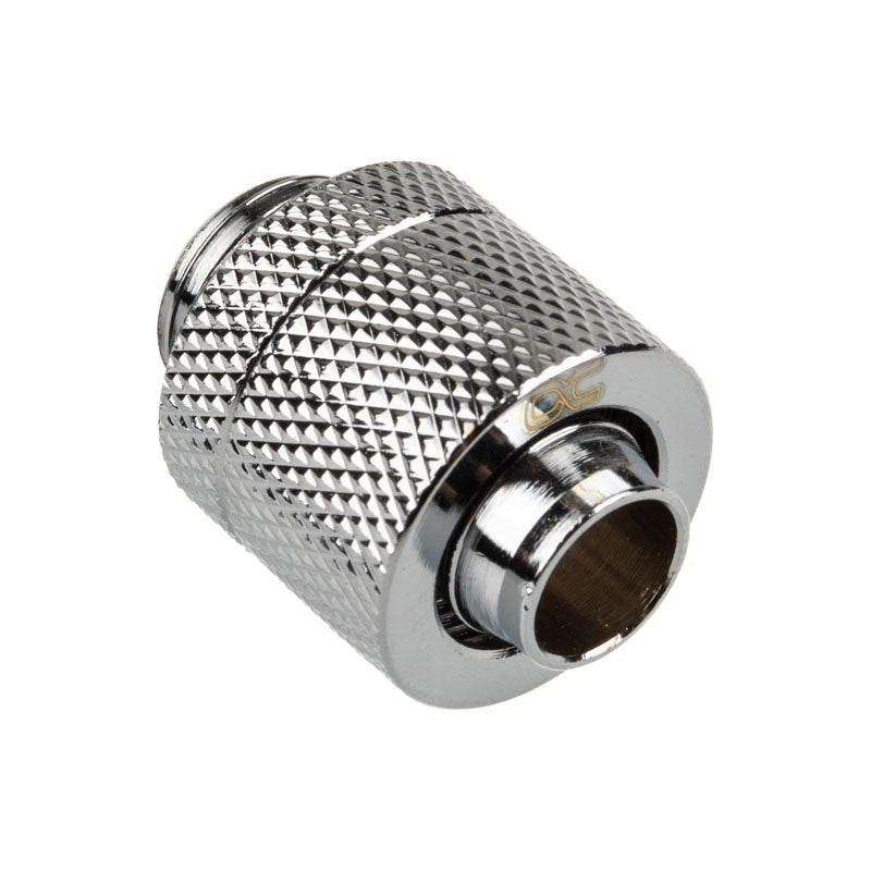 K Alphacool Eiszapfen Anschluss gerade G1/4 Zoll AG auf 13/10mm - chrome silber