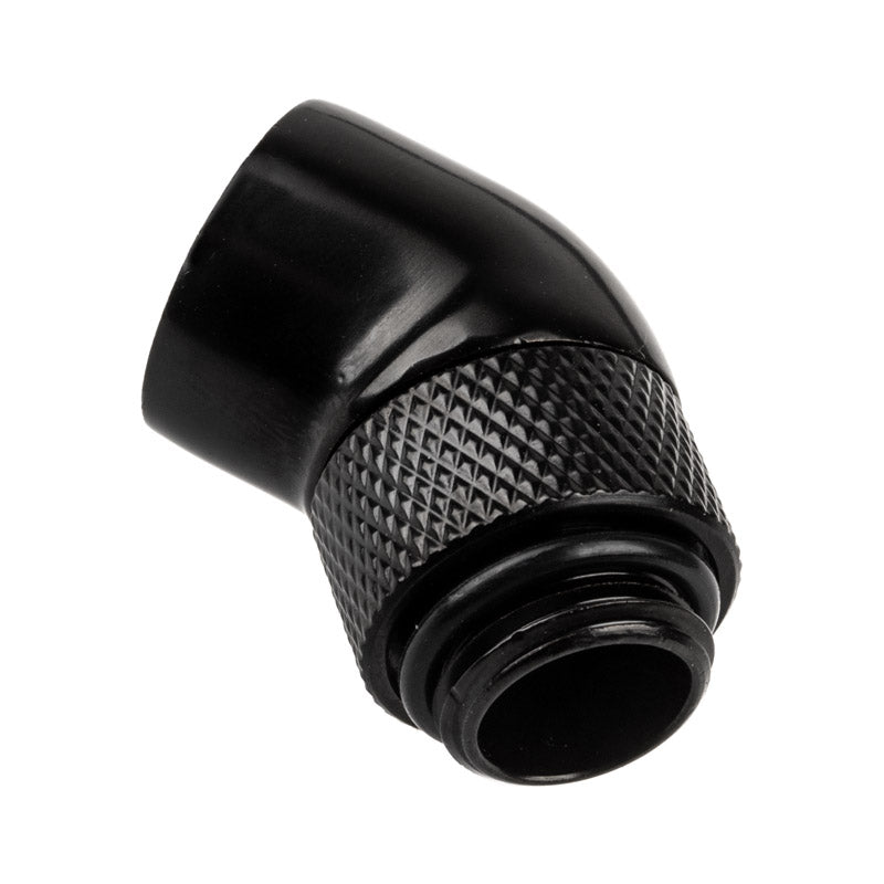 Alphacool Eiszapfen Adapter 45 Grad G1/4 Zoll AG auf G1/4 Zoll IG - drehbar, schwarz