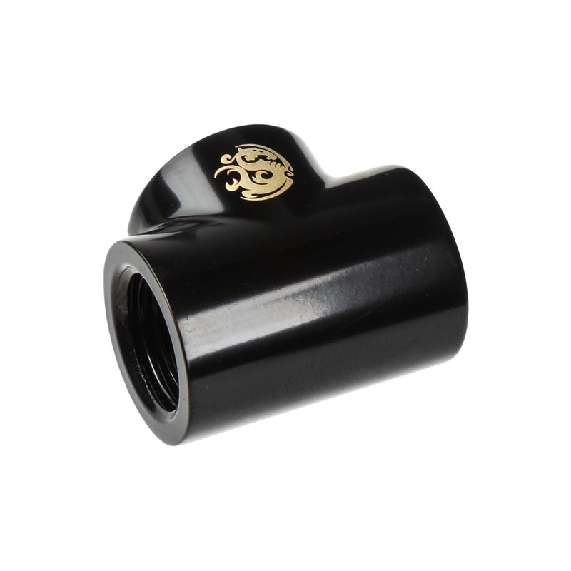 Bitspower Adapter T-Splitter 3x G1/4 Zoll IG - schwarz matt