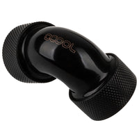 Alphacool HT Adapter 90 Grad 16mm AD auf 16mm AD Hardtube - gerändelt, schwarz
