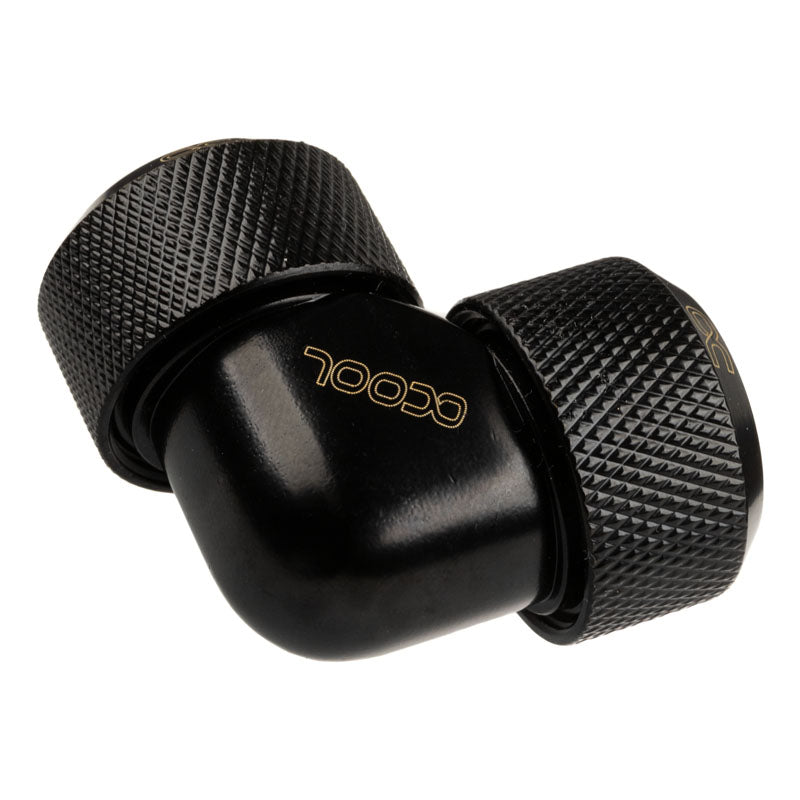 Alphacool Eiszapfen Adapter 90 Grad 16mm AD auf 16mm AD Hardtube - schwarz
