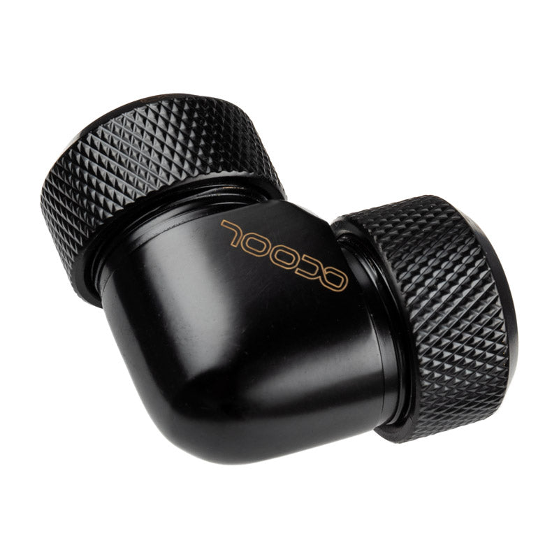 Alphacool Eiszapfen 13mm Hardtube Anschraubtülle 90 Grad L-Verbinder Acryl- Messingrohre - schwarz