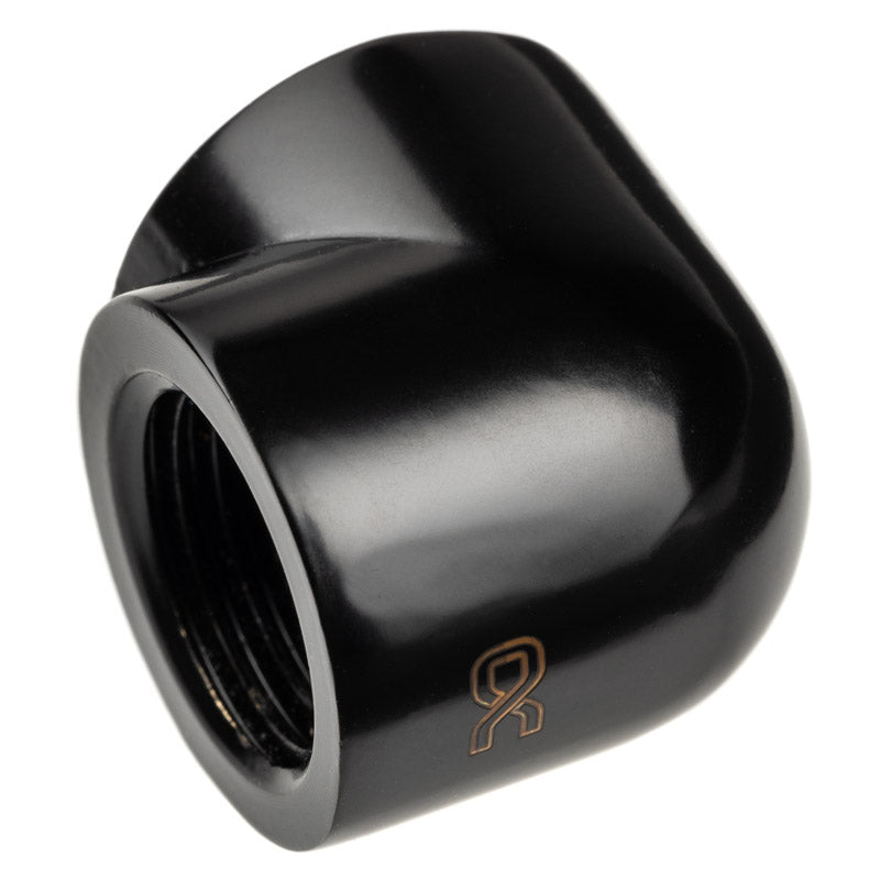 Alphacool Eiszapfen Adapter 90 Grad G1/4 Zoll IG auf G1/4 Zoll IG - schwarz