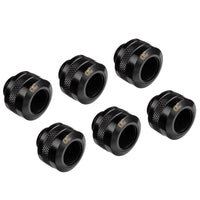 Alphacool Eiszapfen Pro Anschluss 13mm Hardtube Fitting G1/4, 6-Pack - schwarz