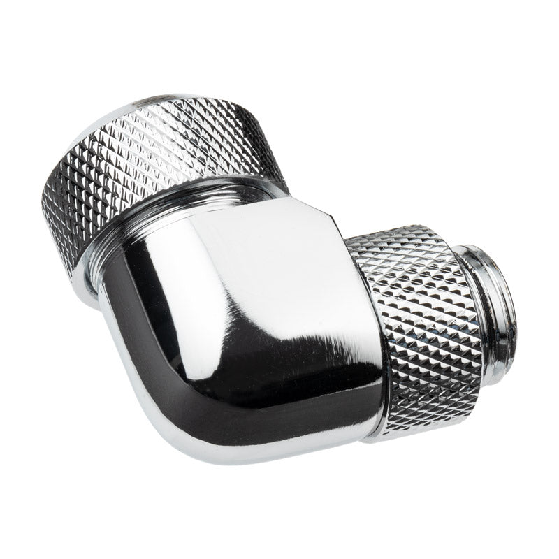 Alphacool Eiszapfen 13mm Hardtube Anschraubtülle 90 Grad drehbar G1/4 - chrome