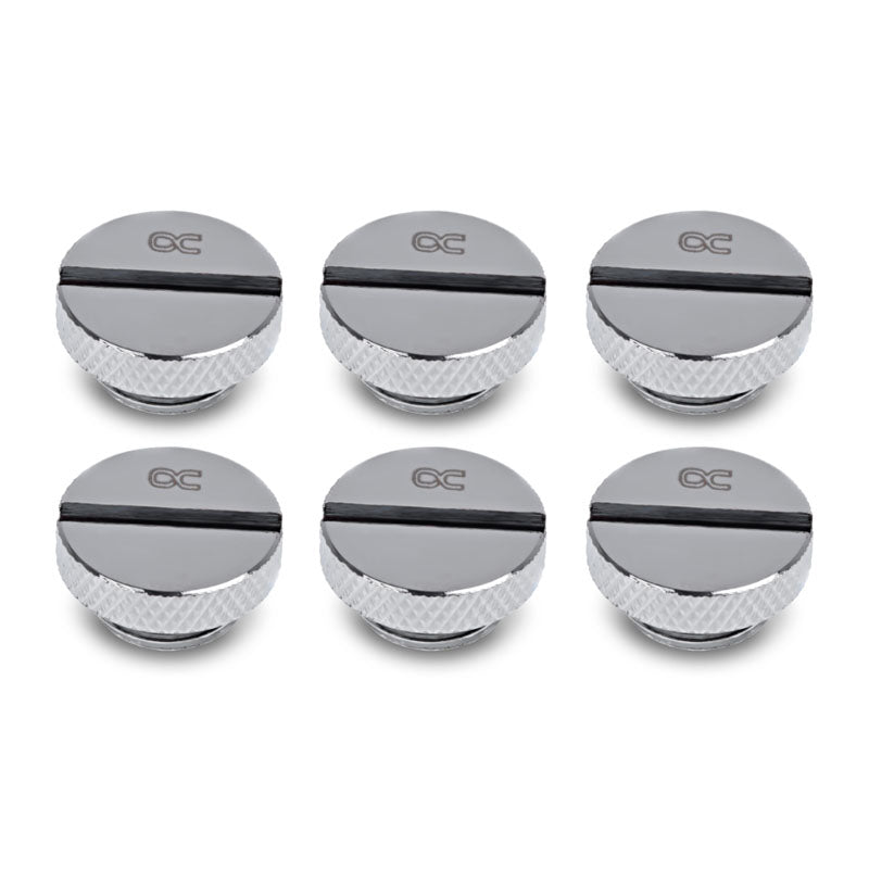 Alphacool Eiszapfen Verschlussschraube G1/4, chrome - 6er Pack