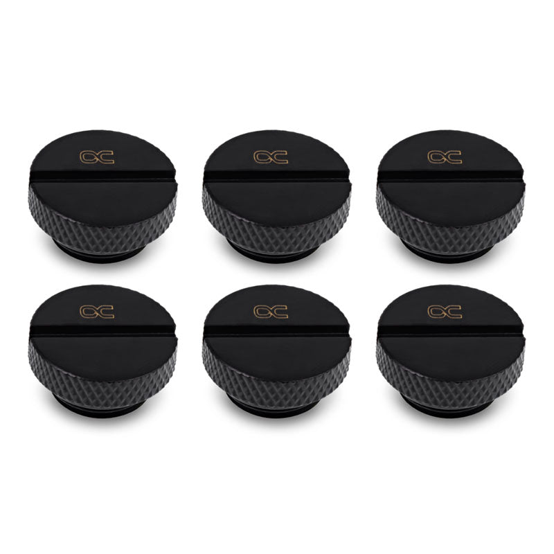 Alphacool Eiszapfen Verschlussschraube G1/4, schwarz -6er Pack