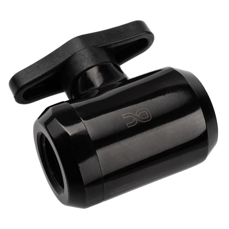 Alphacool Eiszapfen 2 Wege Kugelhahn G1/4 - schwarz
