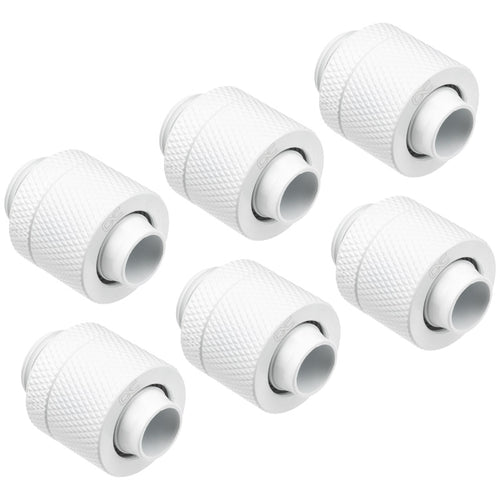 Alphacool Eiszapfen 13/10 mm Anschraubtülle G1/4, 6-Pack - weiß