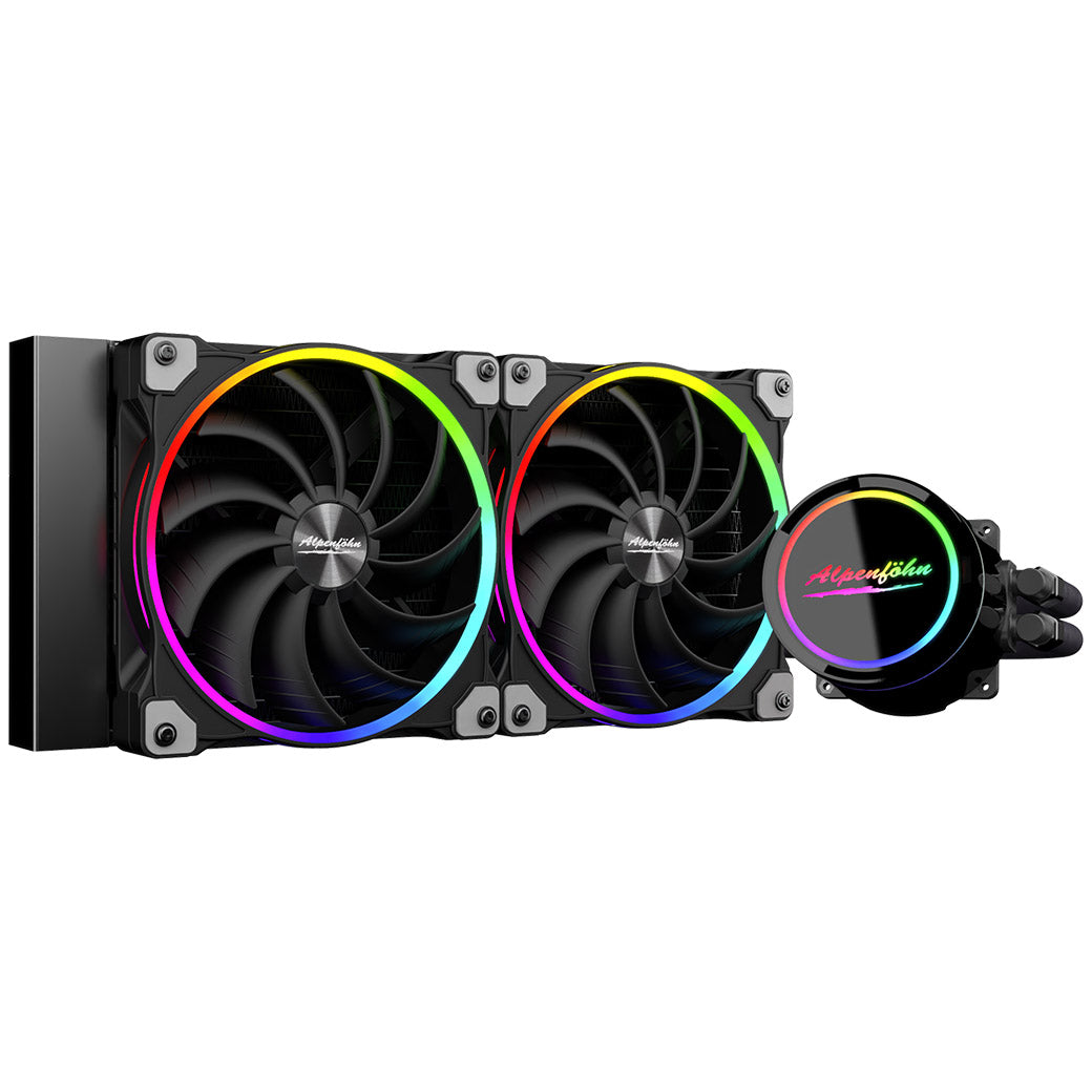 Alpenföhn Gletscherwasser 280 AiO Wasserkühlung, ARGB - schwarz