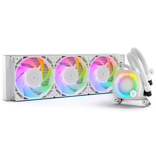 EK Water Blocks EK-Nucleus AIO CR360 Lux D-RGB Wasserkühlung 360 mm, Weiß