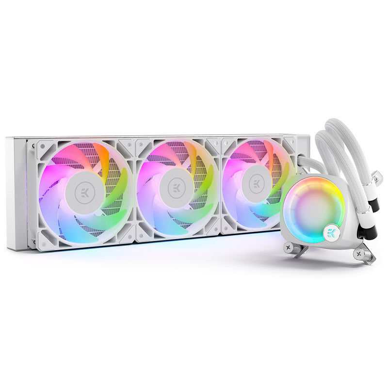 EK Water Blocks EK-Nucleus AIO CR360 Lux D-RGB AiO Wasserkühlung - 360 mm, Weiß