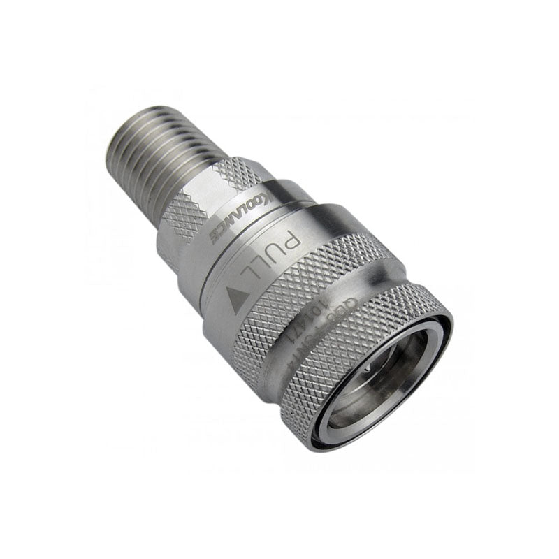 Koolance QD3 Schnellverschluss female, mit Gewinde, G1/4 Zoll - silber