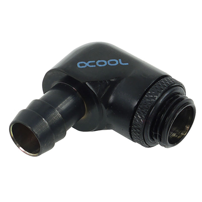 Alphacool HF Anschluss gerade G1/4 Zoll AG auf 10mm ID, 90 Grad - schwarz