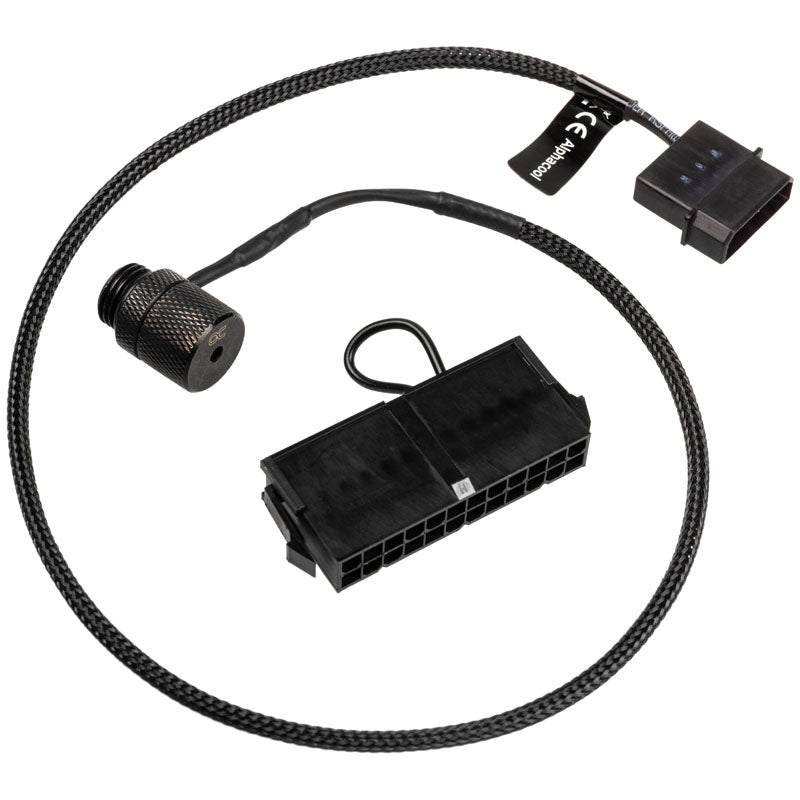 Alphacool Eiszapfen Laserfitting G1/4 Zoll AG - 4-Pin Molex Anschluss, schwarz