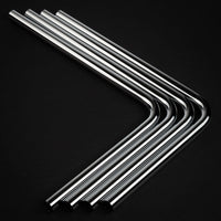 Bitspower Messing Hardtube 16mm AD, 220x300mm, 90 Grad - 4er-Pack, silber