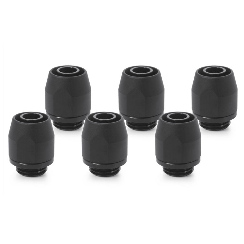 Alphacool TPV Metal 12,7/7,6mm Anschraubtülle G1/4, 6-Pack - schwarz