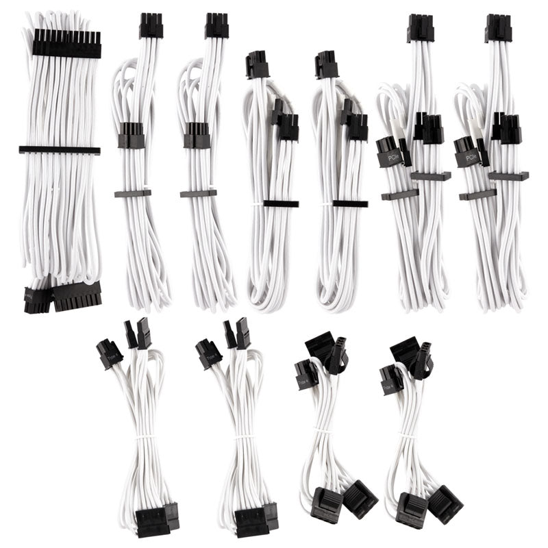 Corsair Premium Pro Sleeved Kabel-Set (Gen 4) - weiß