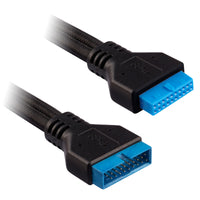 Corsair Premium Sleeved Frontpanel Kabel Verlängerungskit, schwarz